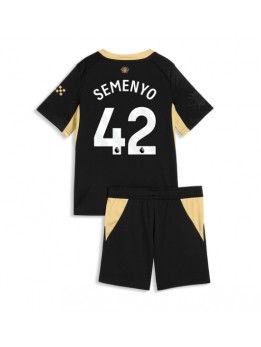 Otroški Nogometna dresi replika Manchester City Antoine Semenyo #42 Gostujoči 2026-27 Kratek rokav (+ hlače)